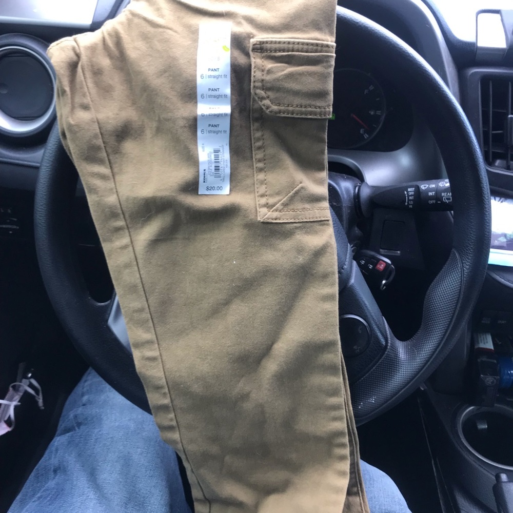 Boys cargo pants elastic waist